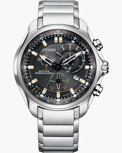 Sport Chronograph Black Dial Stainless Steel Bracelet BL5600 53E CITIZEN
